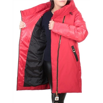 ZW-2128-C RED Пальто зимнее женское (холлофайбер) BLACK LEOPARD