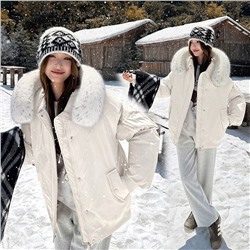 Cute Woman Куртка с меховым воротником M-B116