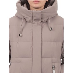 7715 DK. BEIGE Пальто зимнее женское (200 гр. холлофайбер)