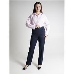 Женские брюки весна-осень Классика резинка темно-синяя полоска