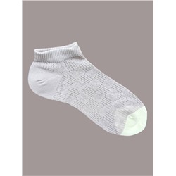 Короткие носки р.35-40 "Перфорация Сердечки" Сиреневые