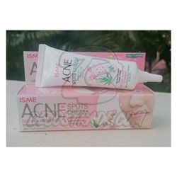 Крем против акне с  Алоэ и Маслом чайного дерева от Isme, Acne spots cream 10 гр