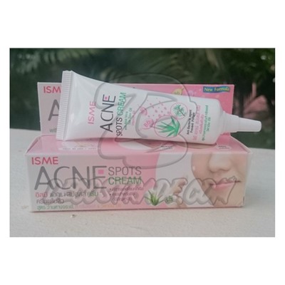 Крем против акне с  Алоэ и Маслом чайного дерева от Isme, Acne spots cream 10 гр