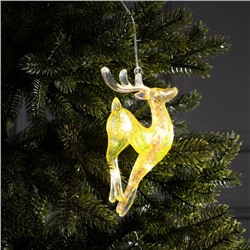Елочная игрушка светодиодная "Олень", 19х8 см, 5 LED, батарейки ААх2 (нет в комплекте), свечение тёплое белое