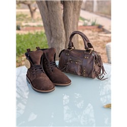 Зимние ботинки  AB.Z. 27001 Chocolate +Итальянская сумка  AB.Z · Pelle · Gabana marron Акция