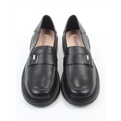 03-DEB58-1 BLACK Лоферы женские (натуральная кожа)