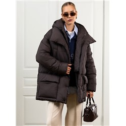 Пуховик женский коричневый