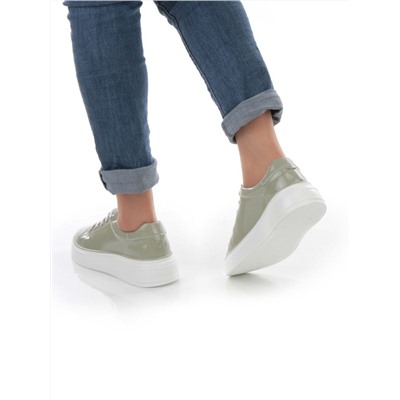 05-PDD215-3 GRAY GREEN Кроссовки женские (натуральная кожа)