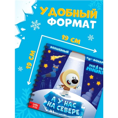 Книга с фонариком «У нас на Севере», 22 стр., 5 игровых разворотов, Ми-Ми-Мишки