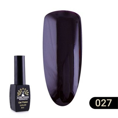 Гель лак Global Fashion BLACK ELITE 027, 8 мл