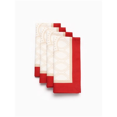 Набор салфеток сервировочных «Этель» Christmas wreath, 40×40 см - 4 шт., 100% хлопок, саржа 190 г/м²