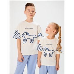 Футболка детская Gzhel_t-shirt молочный Acoola