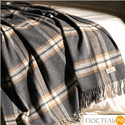 Prime Prive ГОСТА Плед темн.сер. 140х200+10х2 см, 1 пр., 100% шерсть, 325 г/м2