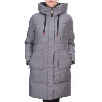 8966 GRAY  Пальто зимнее женское CLOUD LAG CAT (200 гр. холлофайбер)