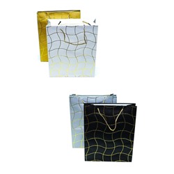 Пакеты подарочные Leather style 4вида УПАКОВКА 12шт (26*32*10 см) QZG-RC356-618B-4