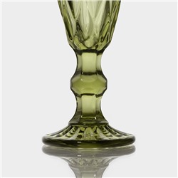 Бокалы для шампанского Magistro «Круиз», 160 мл, 7×20 см, набор 2 шт., стекло, зелёные