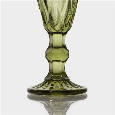 Бокалы для шампанского Magistro «Круиз», 160 мл, 7×20 см, набор 2 шт., стекло, зелёные