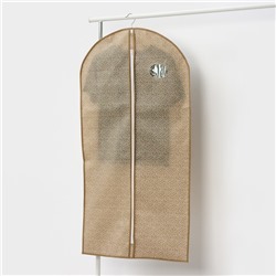 Чехол для одежды Доляна Points, ПВХ окно, 60×120 см, бежевый