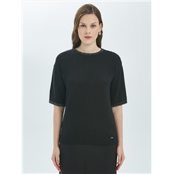 Блуза вязаная чёрного цвета