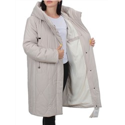 1119 LT. BEIGE Пальто зимнее облегченное женское (холлофайбер 150 гр.)