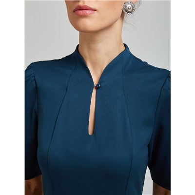 Платье воротник-капля OD-761-5 зеленый