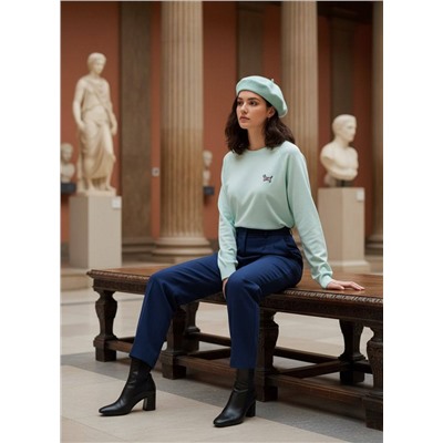 Лонгслив OVER SIZE с вышивкой