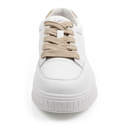 03-A338-5 WHITE Полуботинки спортивные женские (натуральная кожа)