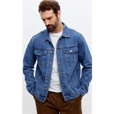 Куртка джинс P011-1336Rus middle blue