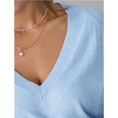 Джемпер тонкой вязки из хлопка с кашемиром