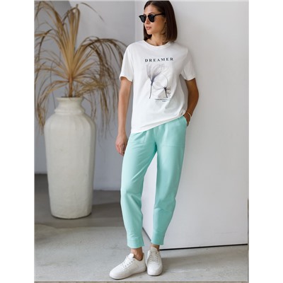 Брюки из тонкого премиального футера с эластаном