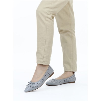 06-7388-66V GRAY Туфли летние женские "Лодочки" (натуральная кожа)