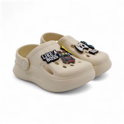 Кроксы 24RL23-2 бежевые п/п