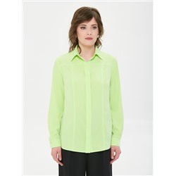 Блузка с потайной застёжкой лимонного цвета