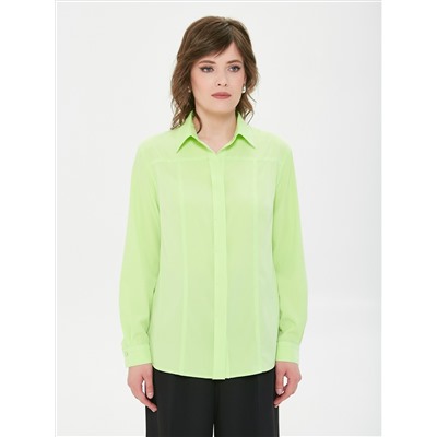 Блузка с потайной застёжкой лимонного цвета