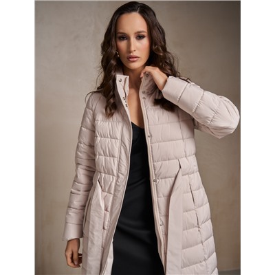 Пуховик женский светло-бежевый