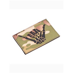 Шеврон на одежду «Скелет», на липучке, 8.5×5 см, разноцветный