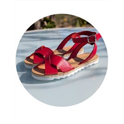 Босоножки от испанского производителья Ab.Zapatos Cruz-Yute rojo АКЦИЯ