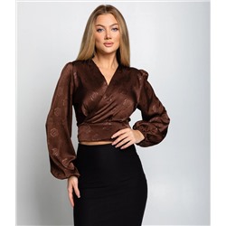 Блуза #КТ5138, шоколадный
