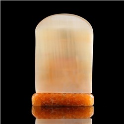 Икона настольная «Святой Лука», с подсвечником на 1 свечу, селенит