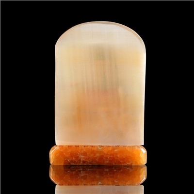 Икона настольная «Святой Лука», с подсвечником на 1 свечу, селенит