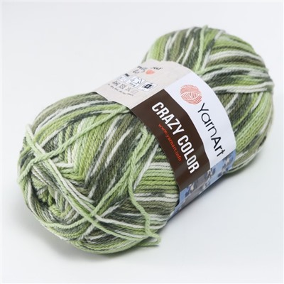 Пряжа для вязания спицами, крючком YarnArt, Crazy color, 25% шерсть, 75% акрил, 260 м/100 г, (115)