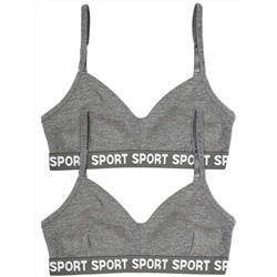 4026-22 Топ для девочки серый (BAYKAR)