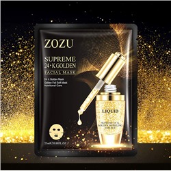 Тканевая маска для лица c нано-золотом и гиалуроновой кислотой Zozu