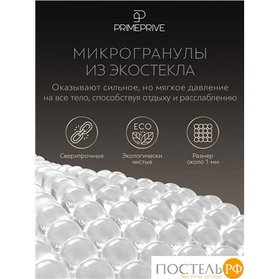 PRIME PRIVE ЛУНД сер Одеяло утяжеленное 172x205, 1пр.,велюр / иск.мех/стекл.гранулы