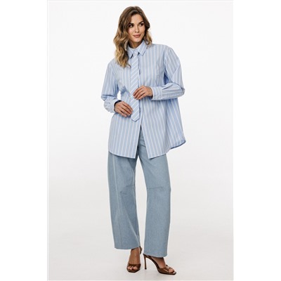 Блуза EOLA 3049 голубой_в_полоску