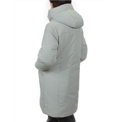 M-23169 GRAY/GREEN Пальто зимнее женское (верблюжья шерсть)