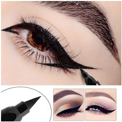 (ЗАМЯТА КОРОБКА) 2-сторонняя подводка-фломастер с штампом стрелка QIC Liquid duo eyeliner