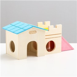 Дом для грызунов с лесенкой, дерево 24.2×10×10 см