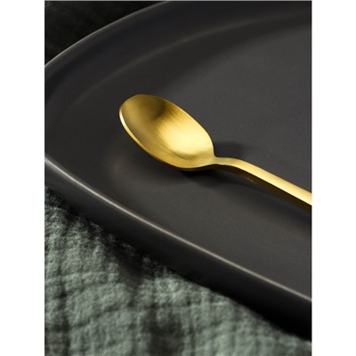 Ложка чайная Magistro «Оску стандарт», длина 14.5 см, нержавеющая сталь, золотистая