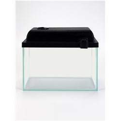 Аквариум «Прямоугольный» с крышкой, 5 л, 25×13×15.5/18 см, чёрный